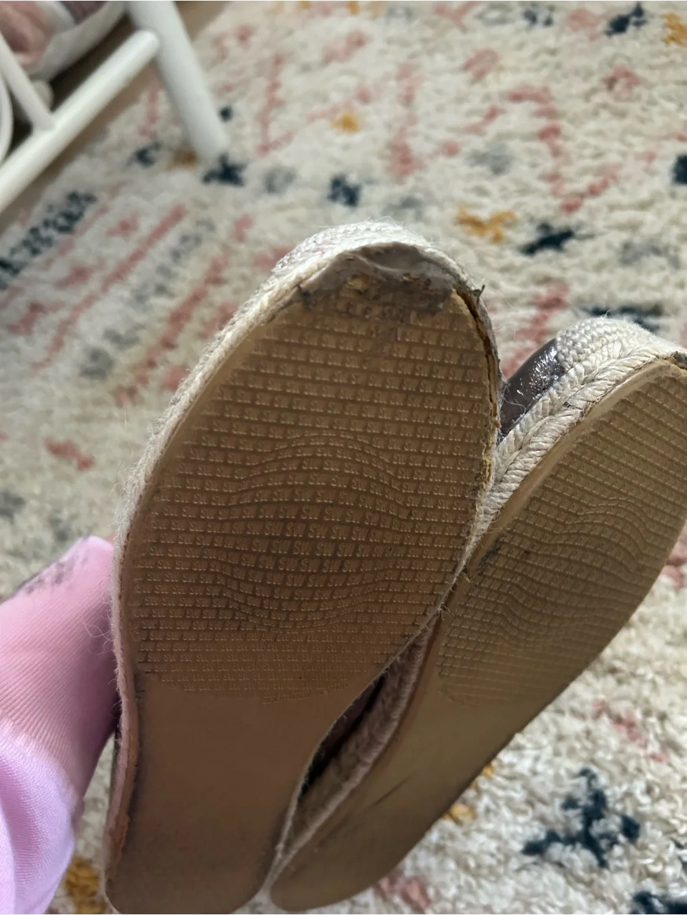 Stuart Weitzman metallic espadrille 9.5